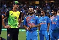Mitchell Starc (left) and Virat Kohli (right)